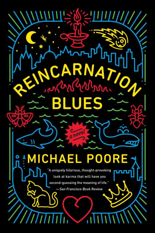 Cover of the book Reincarnation Blues by Michael Poore, Random House Publishing Group