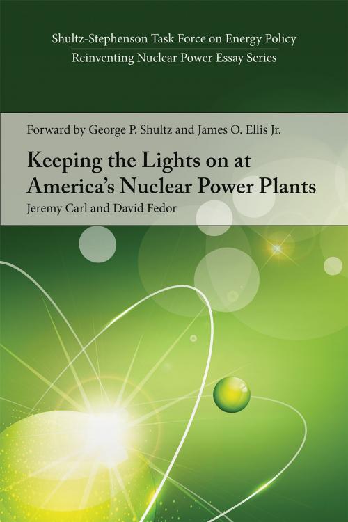 Cover of the book Keeping the Lights on at America's Nuclear Power Plants by Jeremy Carl, David Fedor, Hoover Institution Press