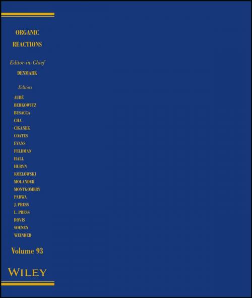 Cover of the book Organic Reactions, Volume 93 by Scott E. Denmark, Wiley