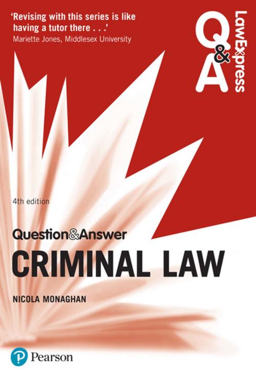 Cover of the book Law Express Question and Answer: Criminal Law by Nicola Monaghan, Pearson Education Limited