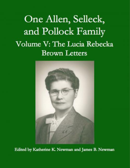 Cover of the book One Allen, Selleck and Pollock Family, Volume V: The Lucia Rebecka Brown Letters by Katherine K. Newman, James B. Newman, Lulu.com