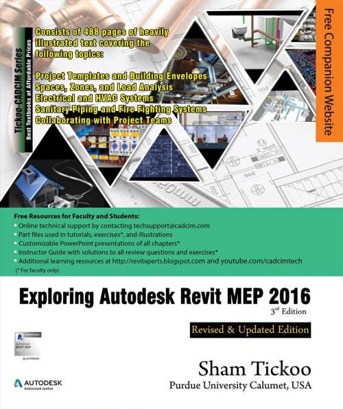 Cover of the book Exploring Autodesk Revit MEP 2016 by Prof Sham Tickoo, CADCIM Technologies