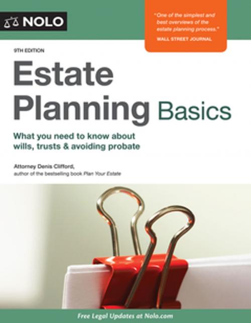 Cover of the book Estate Planning Basics by Denis Clifford, Attorney, NOLO