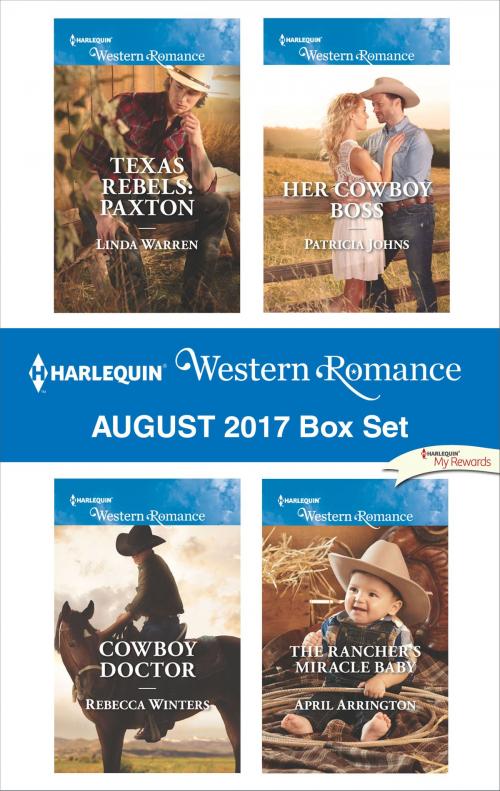 Cover of the book Harlequin Western Romance August 2017 Box Set by Linda Warren, Rebecca Winters, Patricia Johns, April Arrington, Harlequin