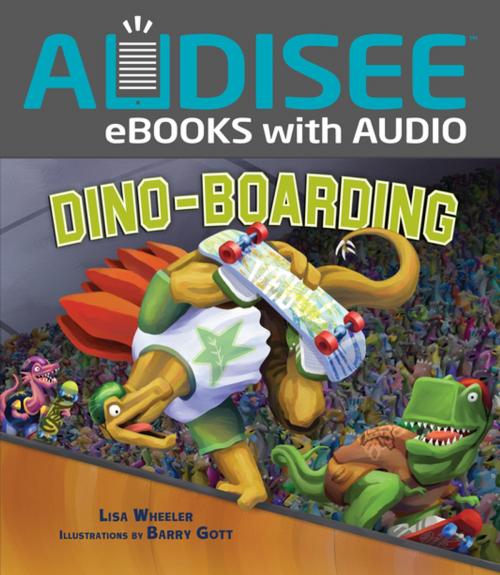 Cover of the book Dino-Boarding by Lisa Wheeler, Lerner Publishing Group