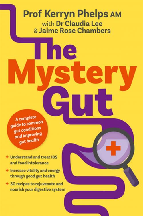 Cover of the book The Mystery Gut by Kerryn Phelps, Dr Dr. Claudia Lee, Jaime Rose Chambers, Pan Macmillan Australia