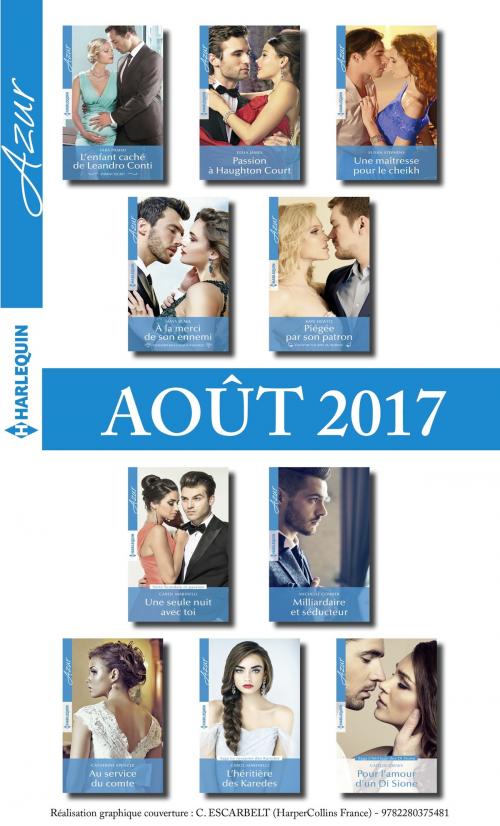 Cover of the book 10 romans Azur + 1 gratuit (n°3855 à 3864 - Aout 2017) by Collectif, Harlequin