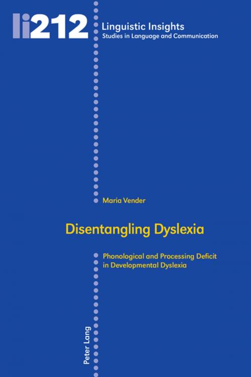 Cover of the book Disentangling Dyslexia by Maria Vender, Peter Lang