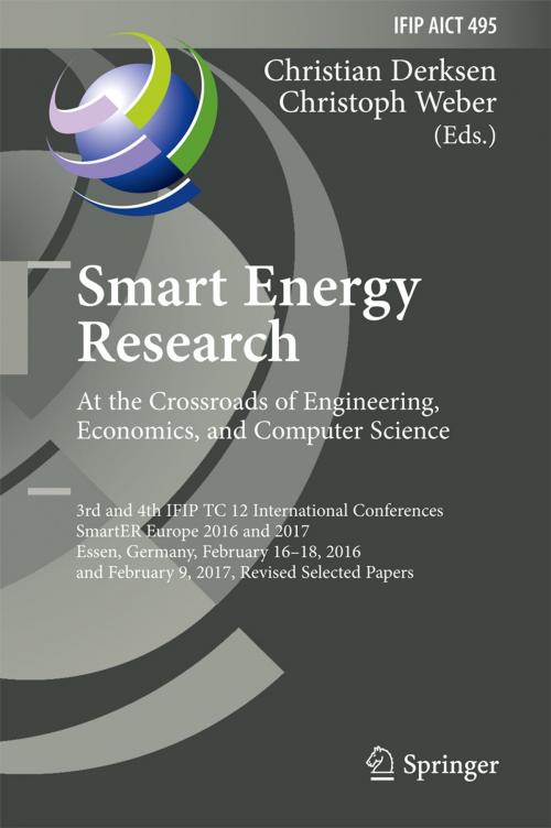 Cover of the book Smart Energy Research. At the Crossroads of Engineering, Economics, and Computer Science by , Springer International Publishing