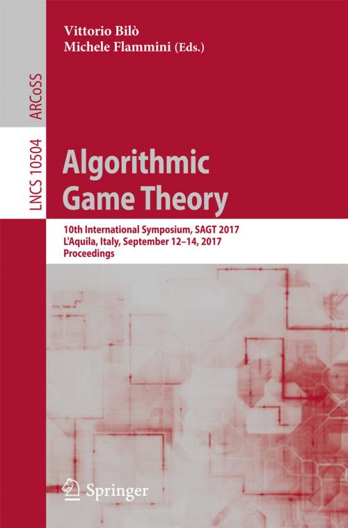 Cover of the book Algorithmic Game Theory by , Springer International Publishing