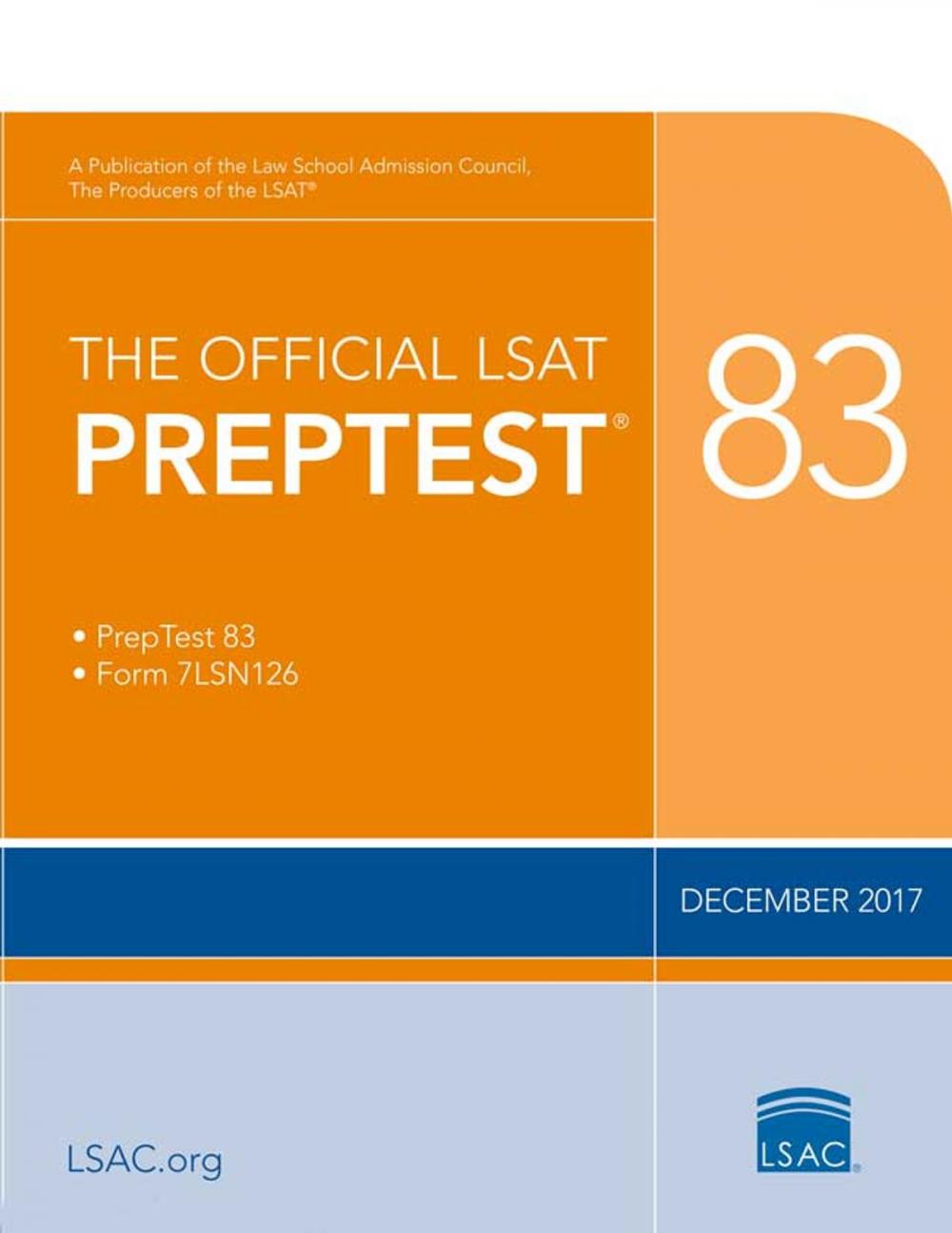 Big bigCover of The Official LSAT PrepTest 83