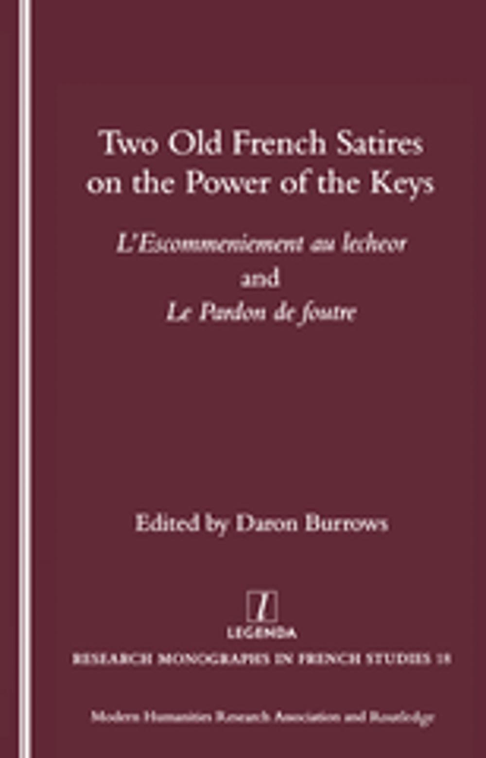 Big bigCover of Two Old French Satires on the Power of the Keys