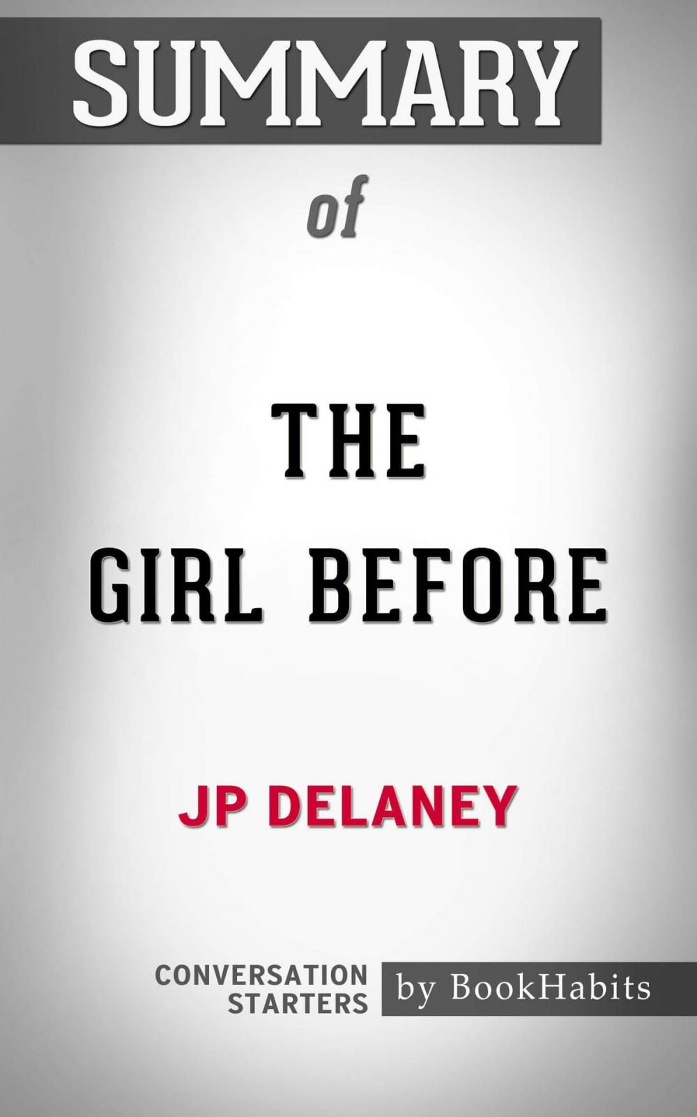 Big bigCover of Summary of The Girl Before by JP Delaney | Conversation Starters