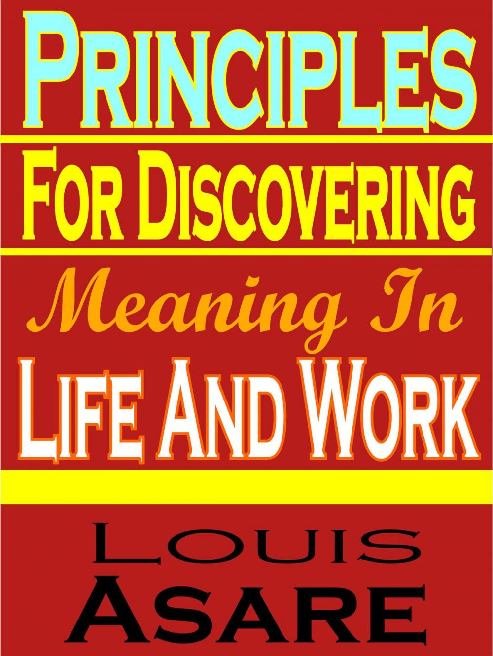 Big bigCover of Principles For Discovering Meaning In Life And Work