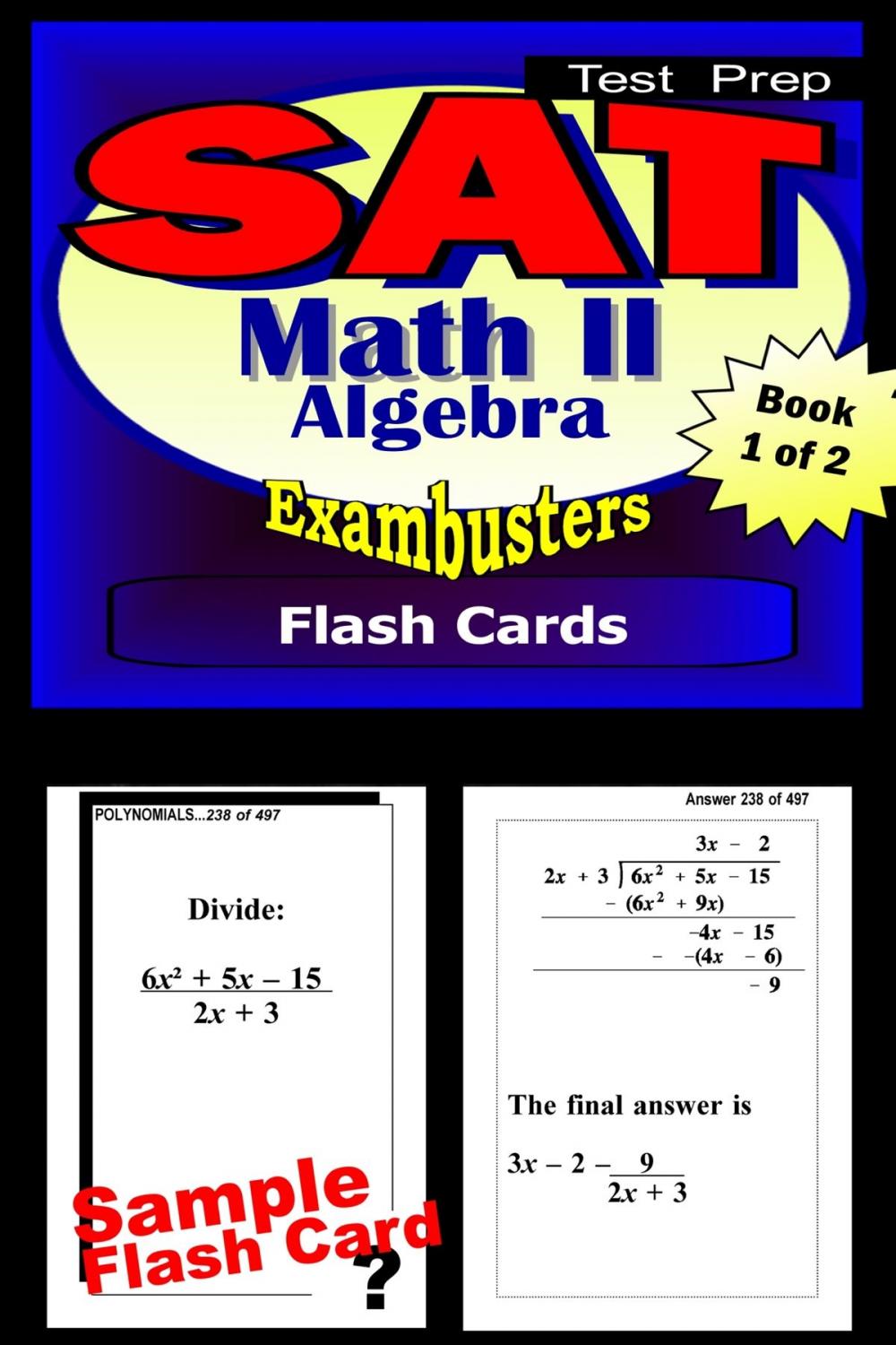 Big bigCover of SAT Math Level II Test Prep Review--Exambusters Algebra 1 Flash Cards--Workbook 1 of 2