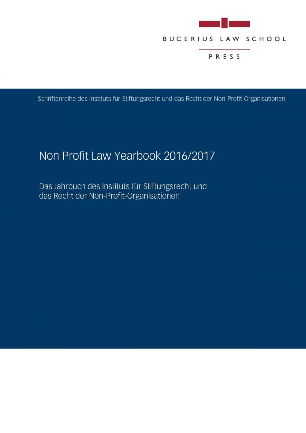 Big bigCover of Non Profit Law Yearbook 2016/2017