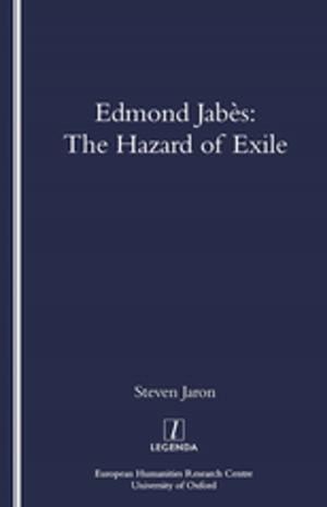 Cover of the book Edmond Jabes and the Hazard of Exile by Susan Gass