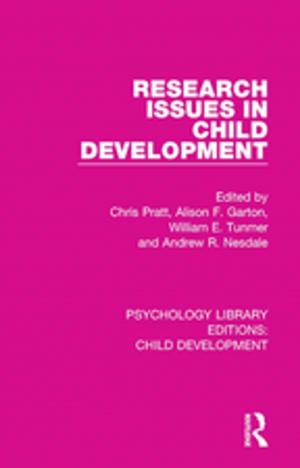 bigCover of the book Research Issues in Child Development by 