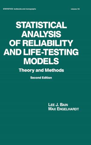 Cover of the book Statistical Analysis of Reliability and Life-Testing Models by Mehrdad Ehsani, Yimin Gao, Stefano Longo, Kambiz Ebrahimi