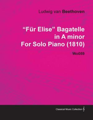 Cover of the book F R Elise Bagatelle in a Minor by Ludwig Van Beethoven for Solo Piano (1810) Wo059 by Victor Hugo