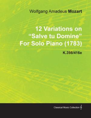 Cover of the book 12 Variations on Salve Tu Domine by Wolfgang Amadeus Mozart for Solo Piano (1783) K.398/416e by Ethel Lina White