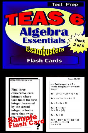 Cover of the book TEAS 6 Test Prep Algebra Review--Exambusters Flash Cards--Workbook 2 of 5 by MCAT Exambusters