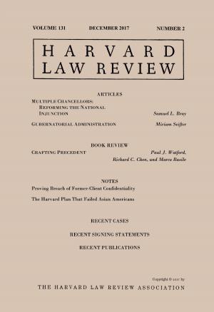 Book cover of Harvard Law Review: Volume 131, Number 2 - December 2017