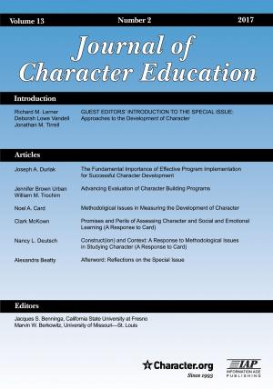 bigCover of the book Journal of Character Education - Issue by 