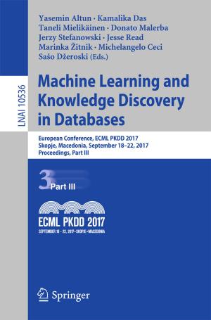 Cover of the book Machine Learning and Knowledge Discovery in Databases by George William Albert Constable
