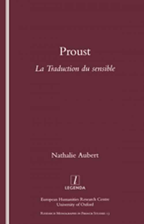 Cover of the book Proust by Nathalie Aubert, Taylor and Francis