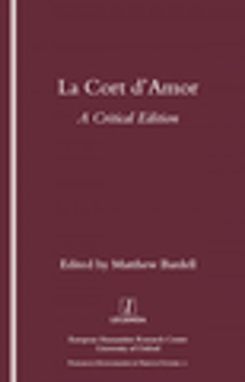 Cover of the book La Cort d'Amor by Matthew Bardell, Taylor and Francis