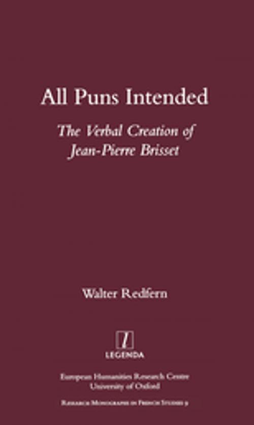 Cover of the book All Puns Intended by Walter D. Redfern, Taylor and Francis