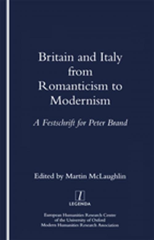 Cover of the book Britain and Italy from Romanticism to Modernism by Martin McLaughlin, Taylor and Francis
