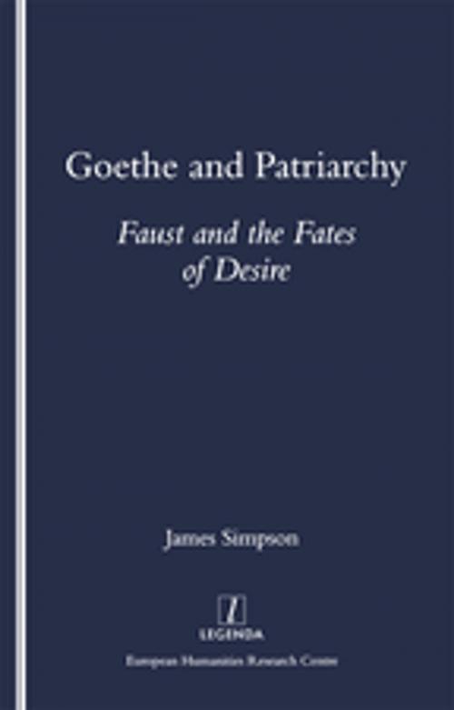 Cover of the book Goethe and Patriarchy by James Simpson, Taylor and Francis