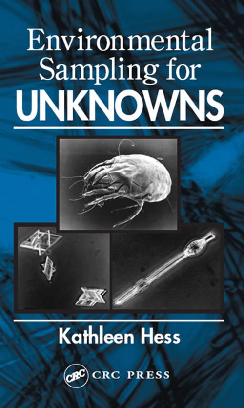 Cover of the book Environmental Sampling for Unknowns by Kathleen Hess-Kosa, CRC Press