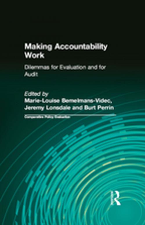 Cover of the book Making Accountability Work by Marie-Louise Bemelmans-Videc, Taylor and Francis