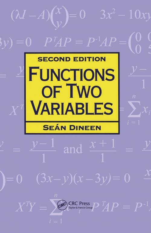 Cover of the book Functions of Two Variables by Sean Dineen, CRC Press