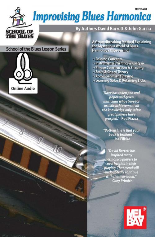 Cover of the book Improvising Blues Harmonica by David Barrett, John Garcia, Mel Bay Publications, Inc.