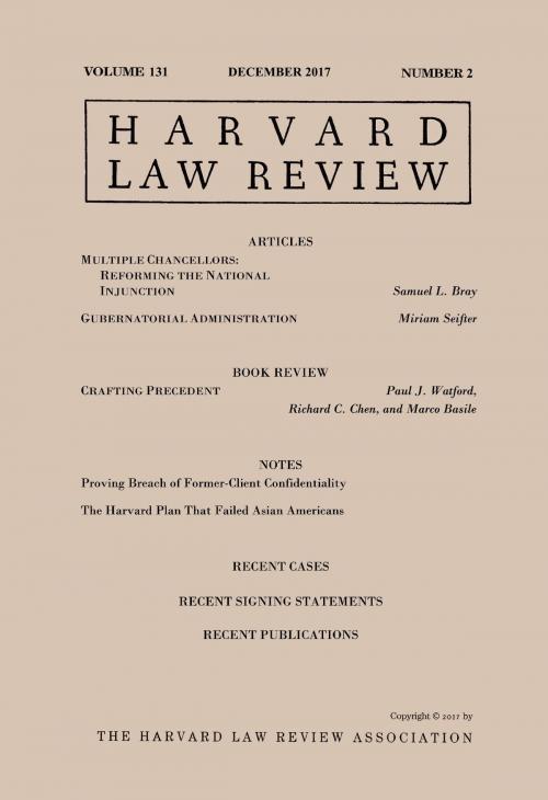 Cover of the book Harvard Law Review: Volume 131, Number 2 - December 2017 by Harvard Law Review, Quid Pro, LLC