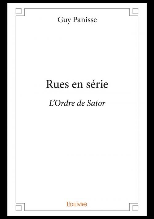 Cover of the book Rues en série by Guy Panisse, Editions Edilivre
