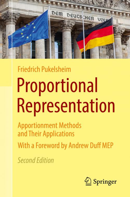 Cover of the book Proportional Representation by Friedrich Pukelsheim, Springer International Publishing