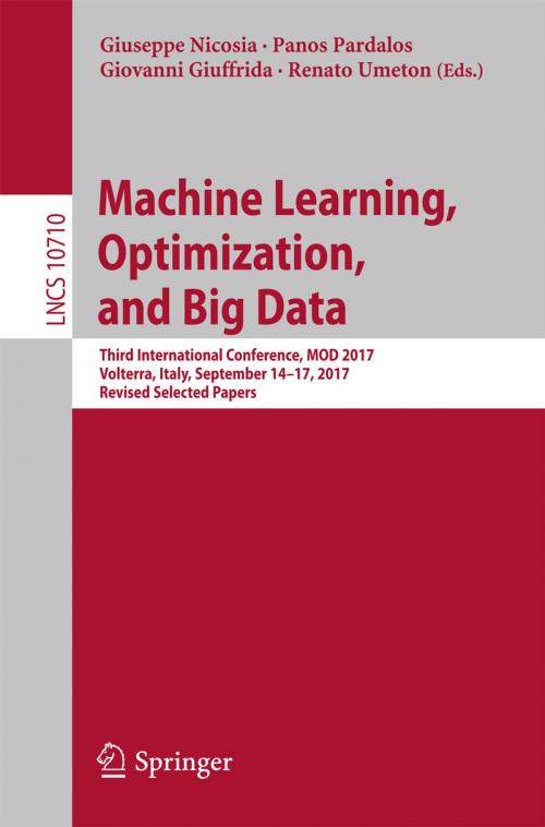Cover of the book Machine Learning, Optimization, and Big Data by , Springer International Publishing