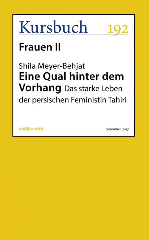 Cover of the book Eine Qual hinter dem Vorhang by Shila Meyer-Behjat, Kursbuch