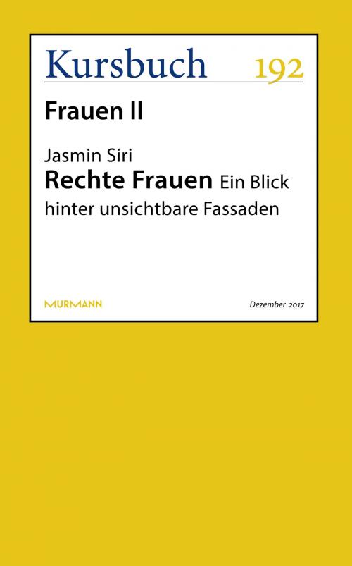 Cover of the book Rechte Frauen by Jasmin Siri, Kursbuch