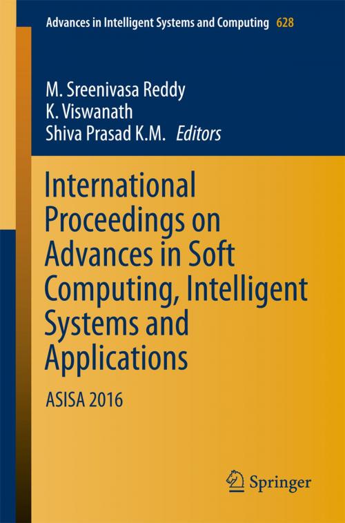 Cover of the book International Proceedings on Advances in Soft Computing, Intelligent Systems and Applications by , Springer Singapore