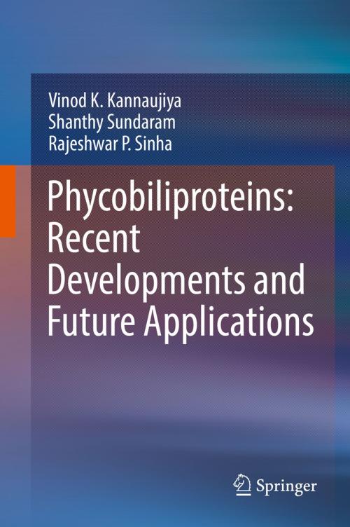 Cover of the book Phycobiliproteins: Recent Developments and Future Applications by Vinod K. Kannaujiya, Shanthy Sundaram, Rajeshwar P. Sinha, Springer Singapore