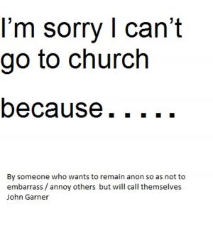 Cover of the book I’m sorry I can’t go to church because….. by Bola Olu Jordan
