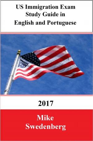 Cover of US Immigration Exam Study Guide in English and Portuguese