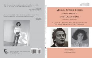 Book cover of Melinda Camber Porter In Conversation With Octavio Paz in Cuernavaca, Mexico 1983 with Nobel Prize Lecture