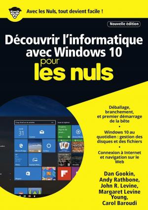 Book cover of Découvrir l'informatique avec Windows 10 Mégapoche Pour les Nuls, nelle édition